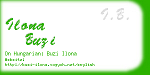 ilona buzi business card